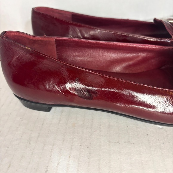 Coach Tia Red Patent Leather Slip on loafer women's 8.5 *scuffs - Picture 2 of 9